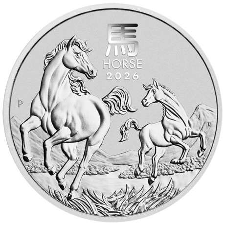 Cavallo Lunare (2026) - 1/2 Oz - moneta d'argento da investimento