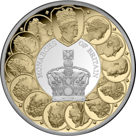 Monarchi di Gran Bretagna (2025) - Moneta da collezione da 1 Oz di prova d'argento