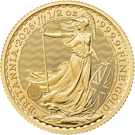 Britannia (2026) - Moneta d'oro da 1/2 Oz