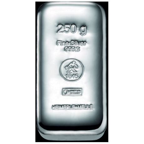 Heimerle + Meule - 250 g - lingotto d'argento da investimento