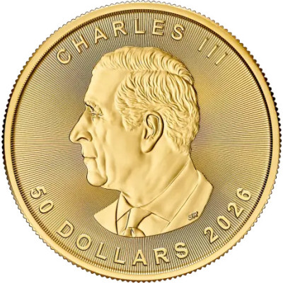 Foglia d'acero (2026) - Moneta d'oro da 1 Oz.