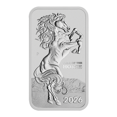 Cavallo Lunare Rettangolare (2026) - 1 Oz - moneta d'argento da investimento