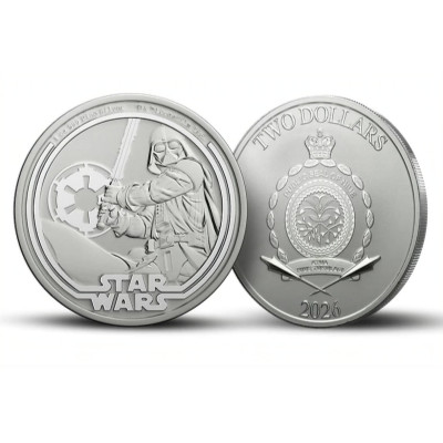 Guerre stellari Darth Vader (2026) - Moneta da investimento d'argento da 1 Oz.