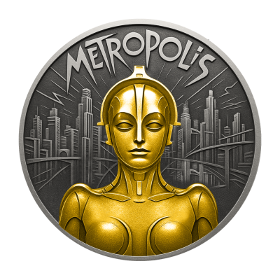 Metropolis (2025), classici del cinema sillent - moneta d'argento da collezione