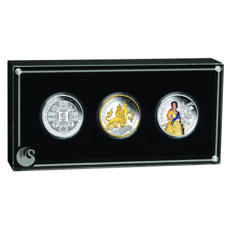 Regina Elisabetta II - Set di monete d'argento da collezione