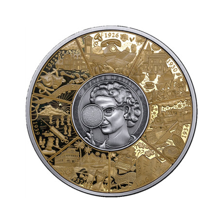 Agatha Christie (2026) - Moneta d'argento da collezione da 5 once con puzzle