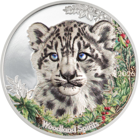 Leopardo delle nevi (2026) - Moneta da collezione d'argento da 1 Oz.