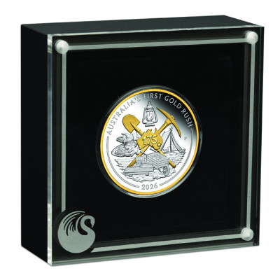 Prima corsa all'oro in Australia - Moneta da collezione d'argento da 1 Oz.