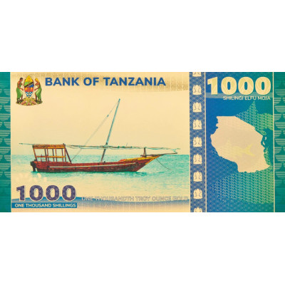 Tanzania 1000 scellini Lago Tanganica Pesce gatto