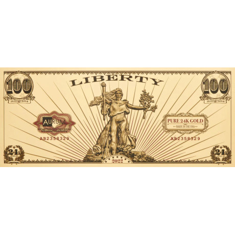Liberty di St. Gaudens - Banconota d'oro 24 carati - Qualsiasi anno