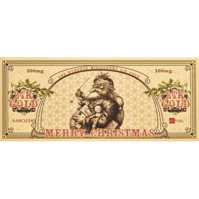 Babbo Natale Aurum - Biglietto d'oro 24k