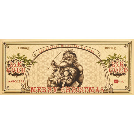 Babbo Natale Aurum - Biglietto d'oro 24k