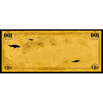 Storione di roccia - Banconota in oro 24k - Serie I