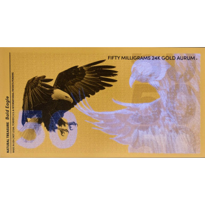 Aurum dell'Aquila Calva - Biglietto d'oro 24k (50 mg)