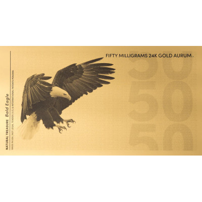 Aurum dell'Aquila Calva - Biglietto d'oro 24k (50 mg)