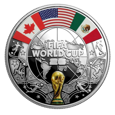 FIFA Soccer WC 2026 - 20g - Moneta d'argento da collezione