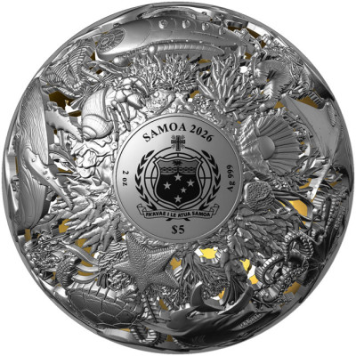 Mare e Superficie - Moneta d'argento da collezione da 2 Oz.