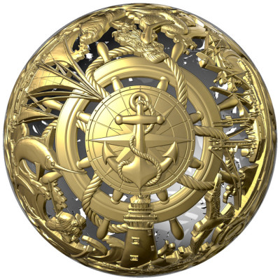 Mare e Superficie - Moneta d'argento da collezione da 2 Oz.