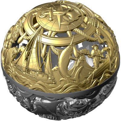 Mare e Superficie - Moneta d'argento da collezione da 2 Oz.