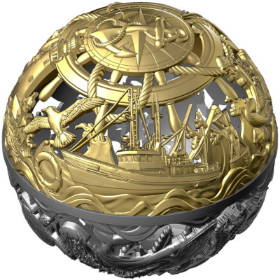 Mare e Superficie - Moneta d'argento da collezione da 2 Oz.