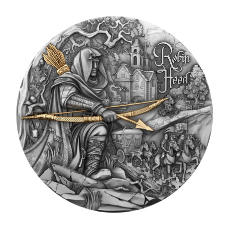 Robin Hood - Moneta da collezione d'argento da 2 Oz.