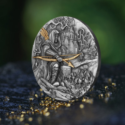 Robin Hood - Moneta da collezione d'argento da 2 Oz.