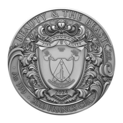 La Bella e la Bestia - Moneta d'argento da collezione da 2 Oz.
