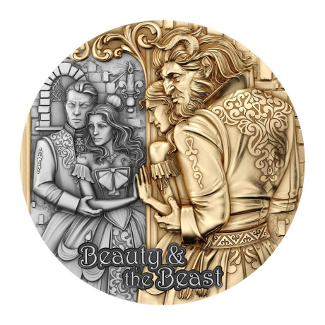 La Bella e la Bestia - Moneta d'argento da collezione da 2 Oz.