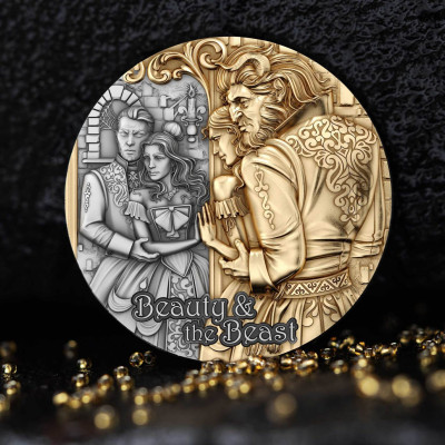 La Bella e la Bestia - Moneta d'argento da collezione da 2 Oz.