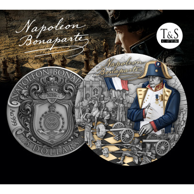 Napoleone Bonaparte - Moneta da collezione d'argento da 2 Oz.