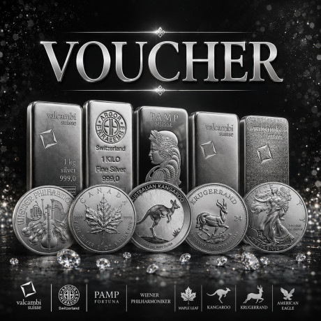 Buono regalo che offre uno sconto del 3% sull'acquisto di argento da investimento
