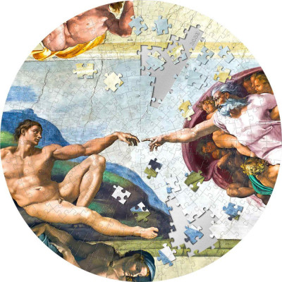 La creazione di Adamo - 5 once - moneta da collezione in argento a forma di puzzle