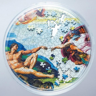 La creazione di Adamo - 5 once - moneta da collezione in argento a forma di puzzle