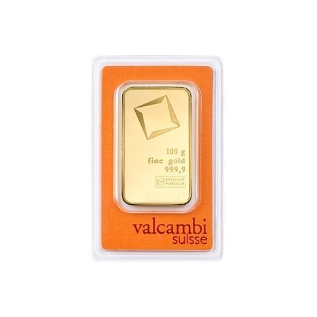 Valcambi 100 g - Investiční zlatý slit