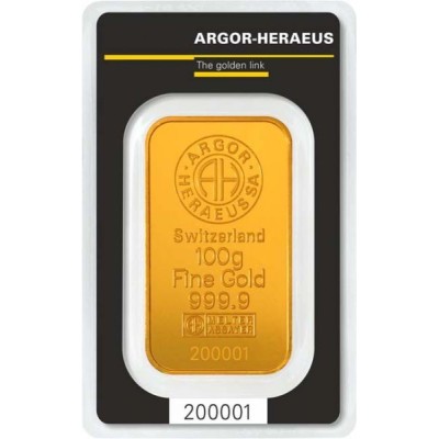 Argor-Heraeus investiční zlatý slitek 100 Gramů