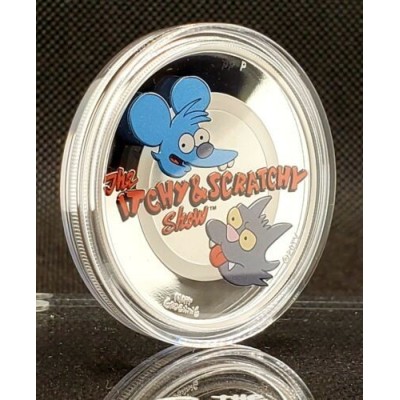 The Simpsons: Itchy & Scratchy 1 Ounce Silver -stříbrná mince
